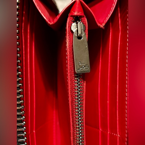 EUC Christian Louboutin Brown Zippy Long Wallet With Box & Dust Bag - Picture 3 of 16